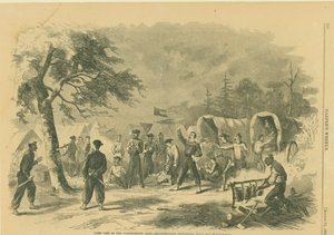 Camp Life in the Confederate Army - Mississippians Practicing with the Bowie-Knife